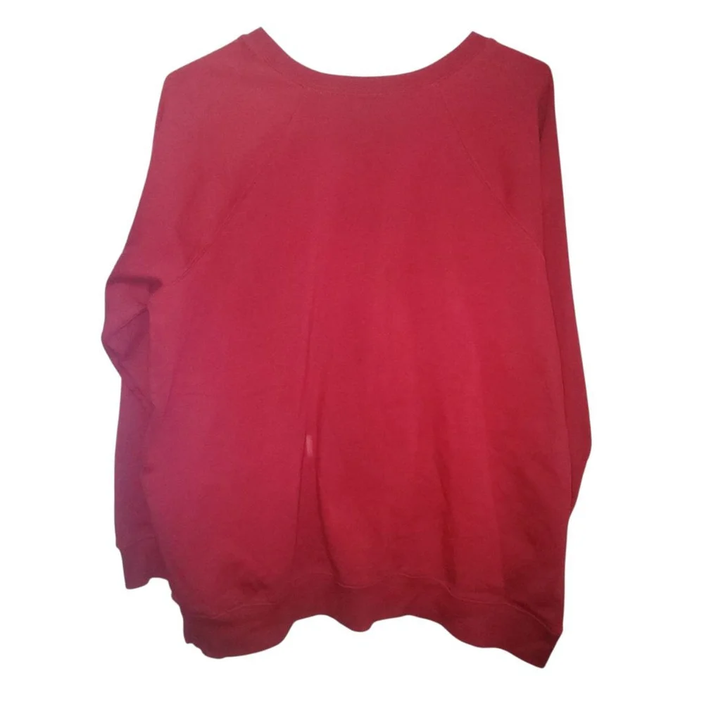 Women's Torrid Naughty & Nice Christmas Sweatshirt Plus 1X Red Multicolor - Picture 3 of 6